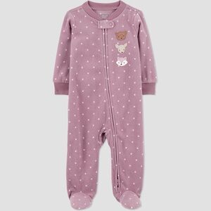 Carter's Just One You® Baby Girls' Fleece Forest Friends Sleep N' Play - Pink
